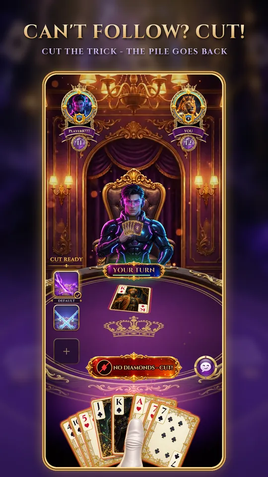 Cutting a trick at the royal table